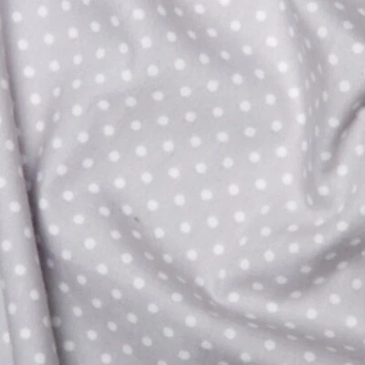 ROSE AND HUBBLE 100% Cotton Poplin Craft Fabric by the metre fat quarter 3mm POLKA DOT grey spot