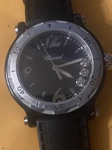 Chopard Black Ceramic Stainless Steel Rubber Limited Edition Happy Sport 28/8507 - Picture 1 of 6