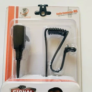 2 wire Earpiece with PTT Black Tube 2.5mm Single Pin - Picture 1 of 3
