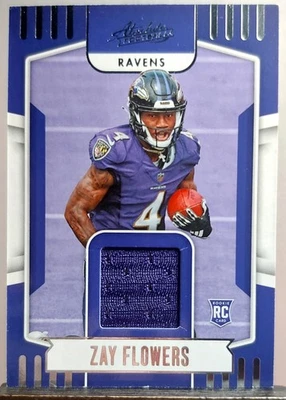 2023 Panini Absolute - Rookie Materials - Zay Flowers #ARM-9 (MEM, RC) - Image 1 of 2