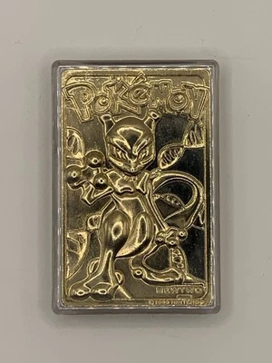 1999 Pokemon "Mewtwo" 23 Karat Gold Plated Special Edition Trading Card Collect - Image 1 of 4