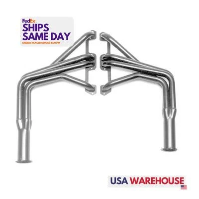 Hedman 79030, Pair of Fits 70-86 Sb Dodge Motorhome Steel Black Performance Part - Image 1 of 4