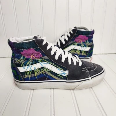 Vans Sk8-Hi Brainworks женщин размер 7,5 цветочный замши/холста высоты верхний кроссовок - Изображение 1 из 4