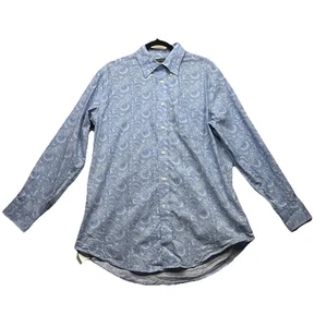 Ralph Lauren Black Label Hemd Herren L Large 16 32/33 blau Paisley Stretch - Bild 1 von 10