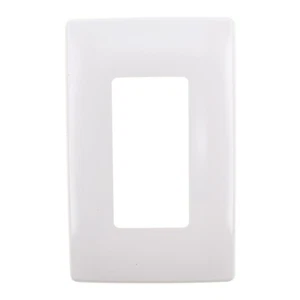PASS & SEYMOUR SW26-W SCREWLESS WALL PLATE, SINGLE-GANG, DECORATOR, WHITE - Picture 1 of 3