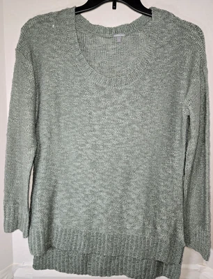 Charlotte Russe Womens Lt. Green Knit Long High Low Hem Sweater Sz L - Image 1 of 4