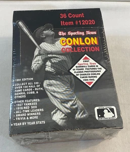 1991 The Sporting News Conlon Collection Baseball Factory Sealed Box 36 Packs - Picture 1 of 7