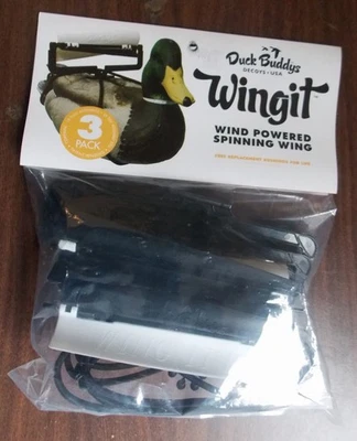 DUCK BUDDY'S WINGIT;  WIND POWERED DECOY, 3-PACK, NIP - Image 1 of 3