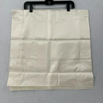 Vintage Satin Shiny Curtain Valance Ivory Long 82" x 21" Made in USA - Image 1 of 4