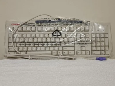 NOS Compaq Multimedia Keyboard SK-2860 Beige PS/2 Retro Gaming - Image 1 of 2