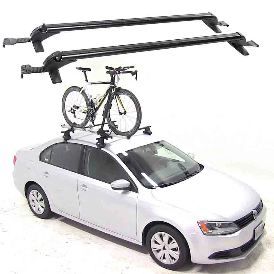 For VW Passat Jetta 43.3" Car Top Roof Rack Cross Bars Luggage Carrier Lock Set Foto 1 de 4