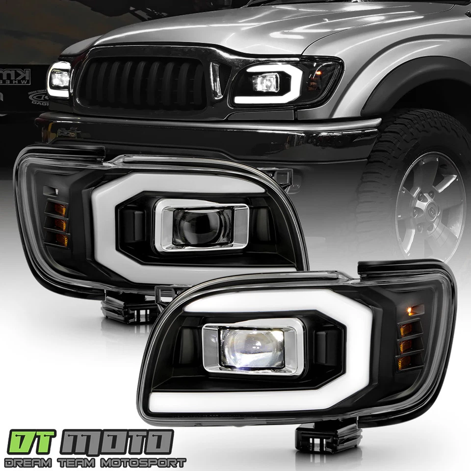 For 2001-2004 Toyota Tacoma Upgrade Full LED Tube Projector Headlights Headlamps — 第 1/4 张图片