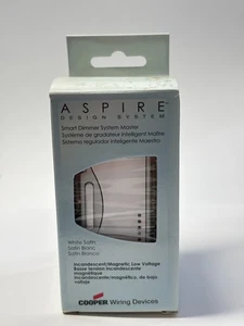 1pc COOPER 9534WS ASPIRE Smart Dimmer 600W 120V – White, No Screws, Box Worn - Picture 1 of 7