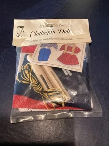 Vintage Cloths Pin Doll Making Kit Historic Folk Toys Craft Sewing Kit - Picture 1 of 2
