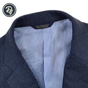 Mens 44 R Brooks Brothers 1818 Madison X REDA Slate Blue Hopsack Knit Blazer - Picture 1 of 14
