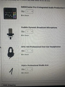 Podcasting Bundle: RØDECaster Pro (Gen 1) + Podcaster Mic + ATH-M20x Headphones - Picture 1 of 1