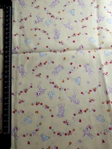 Lucien Bambi Fabric Approx. 1m × 48cm Light Yellow Vintage Print - Picture 1 of 3
