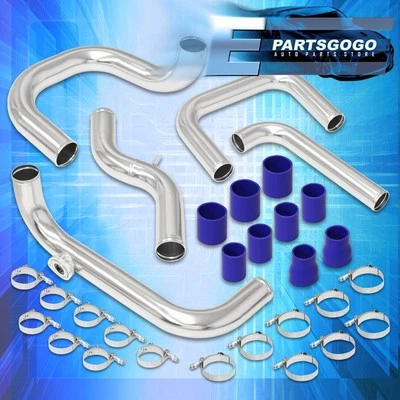 For 88-00 Honda Civic Turbo Intercooler Piping Kit + BOV Adapter Couplers Clamps - Image 1 of 4