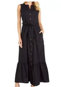 Calvin Klein Woman’s Black Dress Size 12 Sleeveless Ruffle Bottom - Picture 1 of 7
