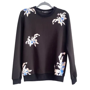 Felpa donna Dolce & Gabbana manica lunga taglia M stampe floreali delfini - Foto 1 di 14