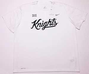 NIKE UCF Knights Performance Short Sleeve T-Shirt Script Big 12 White 3XL ~ New - Picture 1 of 10