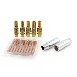 27pcs MB15 MIG Welding Torch Consumables Holder Conical Gas Nozzle Contact Tips - Picture 1 of 5