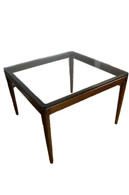 Widdicomb Modern designed by T.H. Robsjohn-Gibbings Glass Top Cocktail Table  - Image 1 of 3