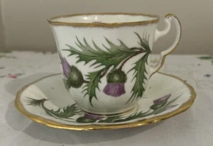 Vintage 1950s Adderly Thistle Teacup & Saucer - Bild 1 von 7