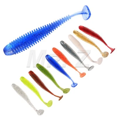 50 PCS Soft Fishing Lure Paddle Tail Swimming Bait Walleye Bass Trout Crappie - Image 1 of 4