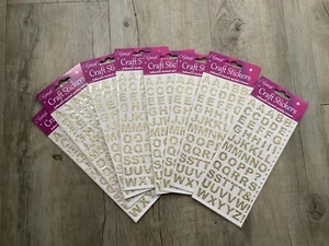 Alphabet Glitter 2 Sheets Gold - Picture 1 of 1