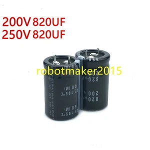 Condensador Electrolítico Aluminio 820uF 200V 250V 22/25*40/50 30*30/35 Totalmente Nuevo - Imagen 1 de 3