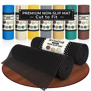 Drawer Liners x2 Roll Sheets Kitchen Cupboard Non Slip Shelf Table Rubber Grip - Picture 1 of 75
