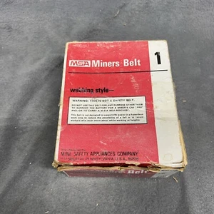 MSA Miner’s Belt Size Medium To Large Cotton Web Belt, Vintage - Picture 1 of 5