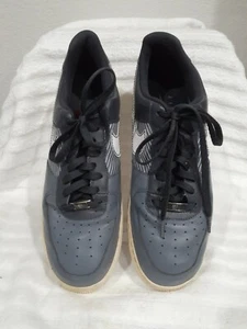 Size 12.5 NIKE Air Force 1 '82 Low Top Shoes Varsity Gray Black White 317295-012 - Picture 1 of 12