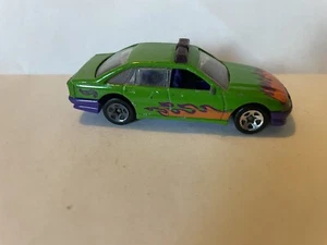 1989 Hot Wheels Heat Fleet Police Cruiser Security Car w/Flames #537 Malaysia - Picture 1 of 5