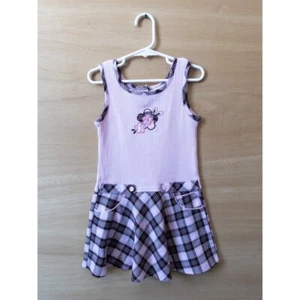 Youngland Y2K Dress Plaid Sleeveless Flower Applique Pink Girls Size 5T - Picture 1 of 3