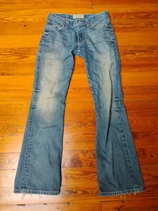 Vintage BKE Jeans Men 28 Blue Fulton Bootcut Buckle Denim Casual Distressed Y2K - Picture 1 of 8