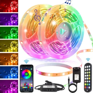 LED RGB Stripe Leiste Streifen 5050 SMD Band Lichterkette Lichtschlauch 7-30m - Bild 1 von 17