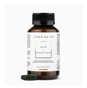 NEW JS Health Skin & Digestion Supplement 60 count Vegan Zinc Vit C Aloe - Picture 1 of 12