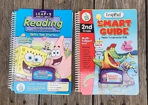 LeapFrog Leap 2 Reading Sponge Bob Salty Sea Stories & Leappad Smart Guide - Picture 1 of 8
