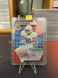 2023 MOSAIC FOOTBALL AUSTIN EKELER PRIZM MOSAIC AUTOGRAPH 83/199 LA Chargers - Picture 1 of 2