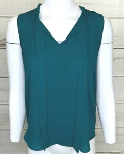 Blusa Top Forever 21 Para Mujer Azul Cuello en V Sin Mangas Talla Pequeña Usada en Excelente Condición A3812 - Imagen 1 de 9