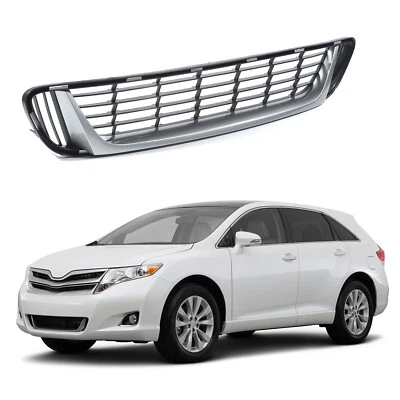 Front Bumper Lower Grille w/ Sliver Trim Grill Fit For Toyota Venza 2013-2016 - Image 1 of 4
