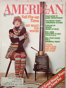 American Home Magazine September 1976 Country Living Knit Sweaters Crafts Food - Picture 1 of 12