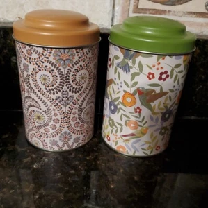 Vintage Tea Tins World Market 5”x 3.5” - Picture 1 of 4