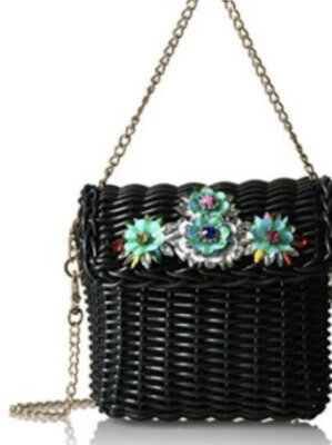$108 Betsey Johnson Bolso de Hombro Pequeño con Rellenos Florales US2 Foto 1 de 4