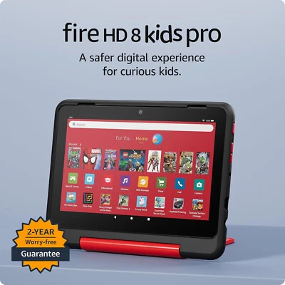 Amazon Fire HD 8 Kids Pro tablet- 2024, age 6-12 32 GB 6-month Amazon Kids+ - Image 1 of 4