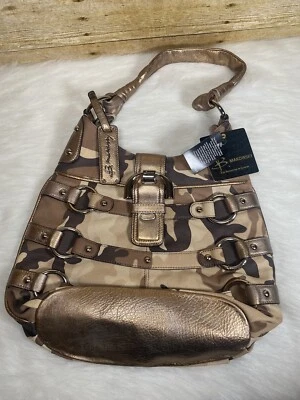 B. MAKOWSKY Camouflage Soft Leather Shoulder Bag Purse w/ Tags READ - Image 1 of 4
