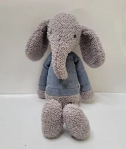 Retired Jellycat Jumble Elephant 2021 Grey Blue 29cm - Picture 1 of 8