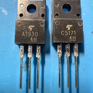1Coppia A1930 C5171 transistor 1 pezzo (2SA1930) + 1 pezzo (2SC5171) TO-220F - Foto 1 di 1